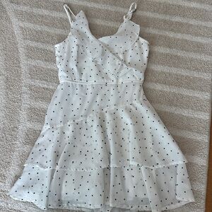 Charming White Polka Dot Dress